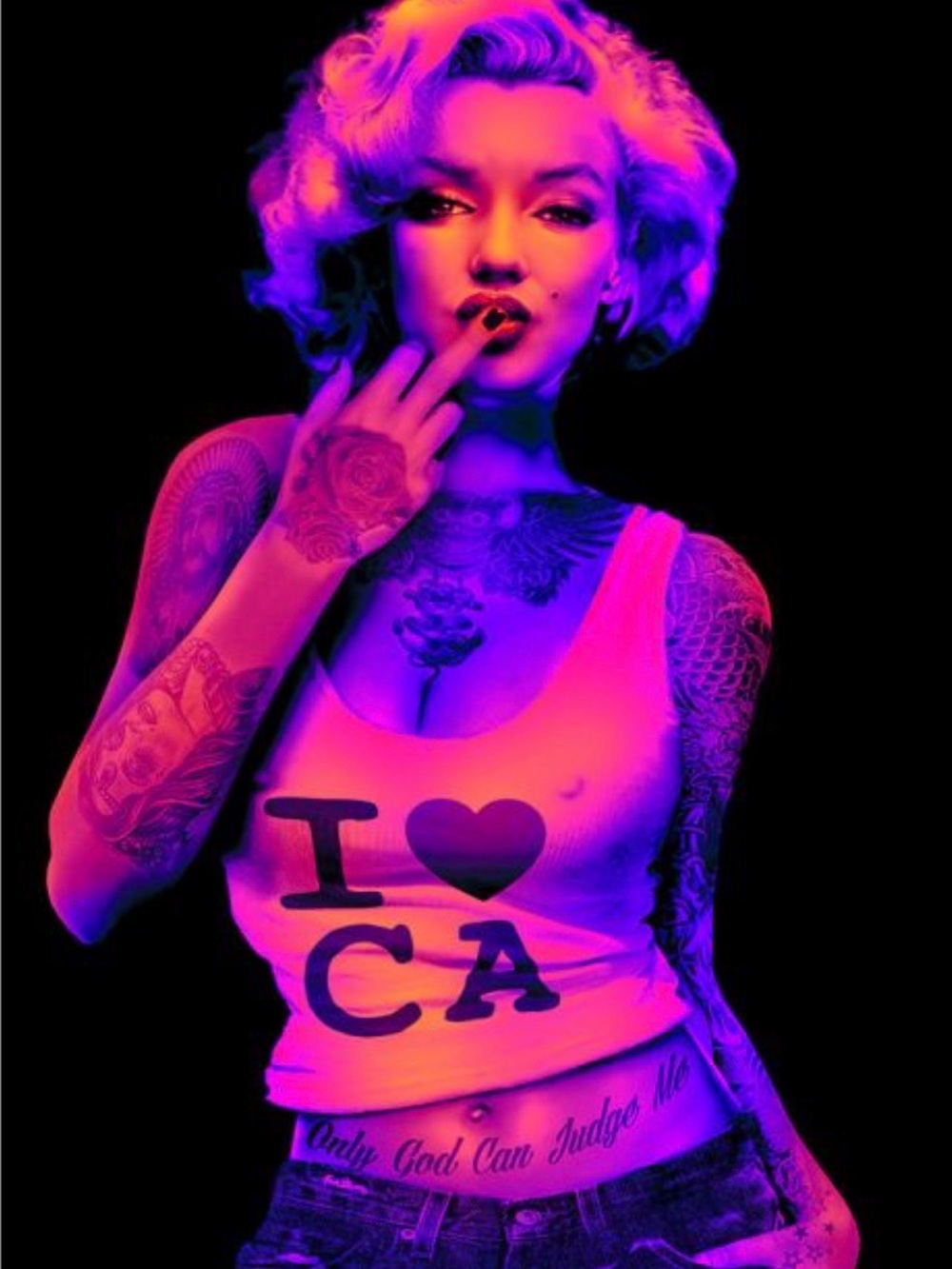 Marilyn Monroe Blacklight Poster Aprox Size 24x36 Inches